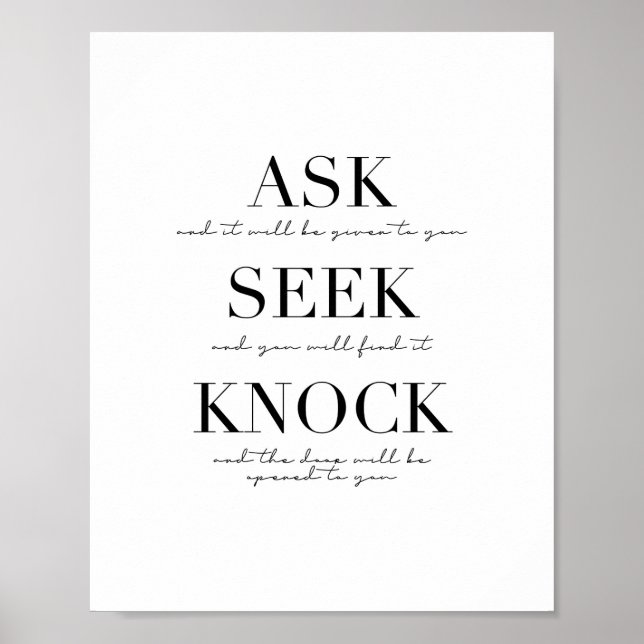 Poster Demander à la recherche Knock (Devant)