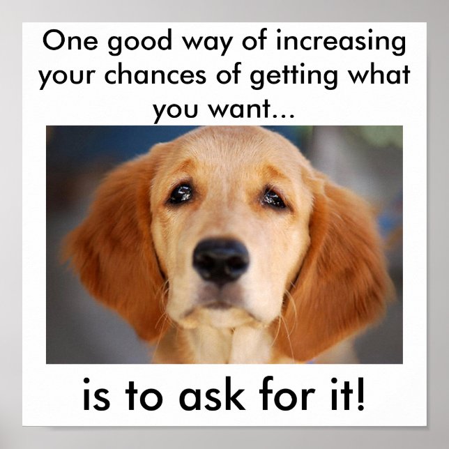 Poster Demander ce que vous voulez (Devant)