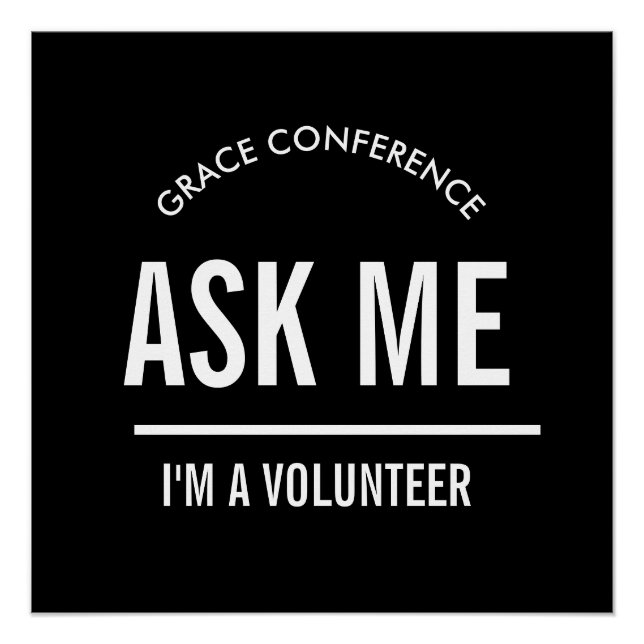 Poster Demandez-moi, je suis un bénévole  (Devant)