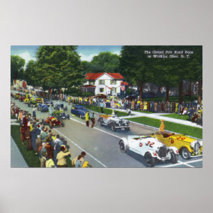 Poster Démarrage à la course automobile du Grand Prix