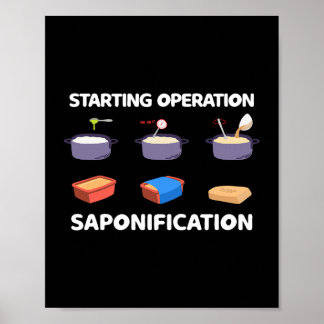 Poster Démarrage de la fabrication de savon Opération Sap