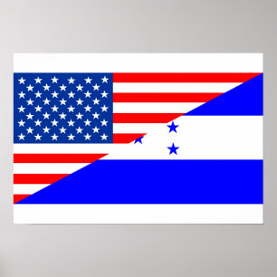 Poster demi de compte des Etats-Unis de drapeau des