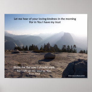 Poster Demi-Dôme & Yosemite, Soleil du matin, Psaume 143