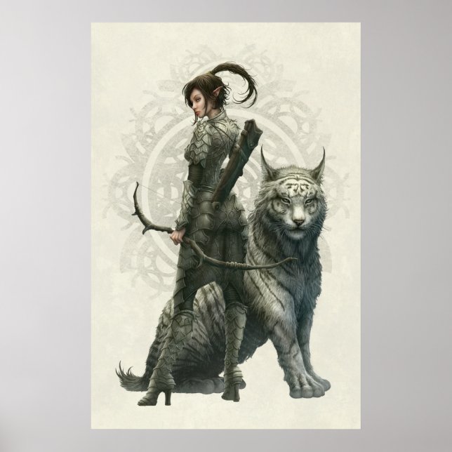 Poster DEMI ELF GIRL par Kerem Beyit (Devant)