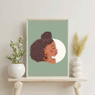 Poster Demi-femme demi-lune