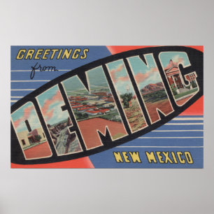 Poster Deming, Nouveau-Mexique - Scènes de grandes lettre