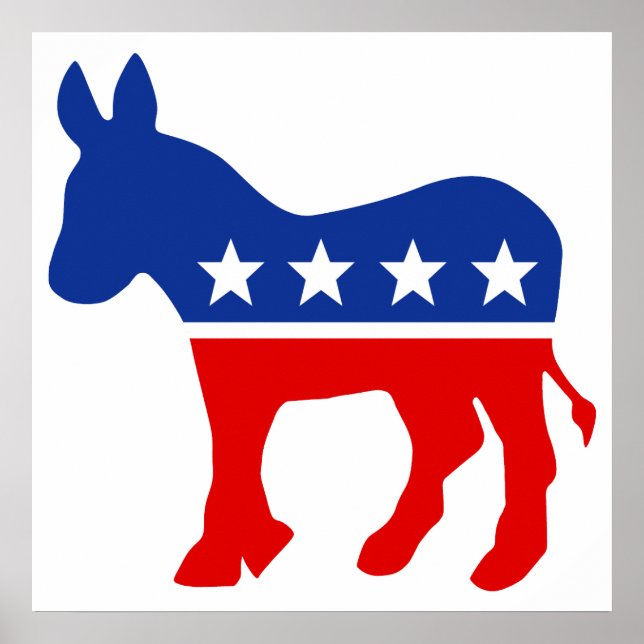 Poster Democrat Donkey (Devant)