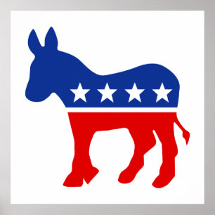 Poster Democrat Donkey