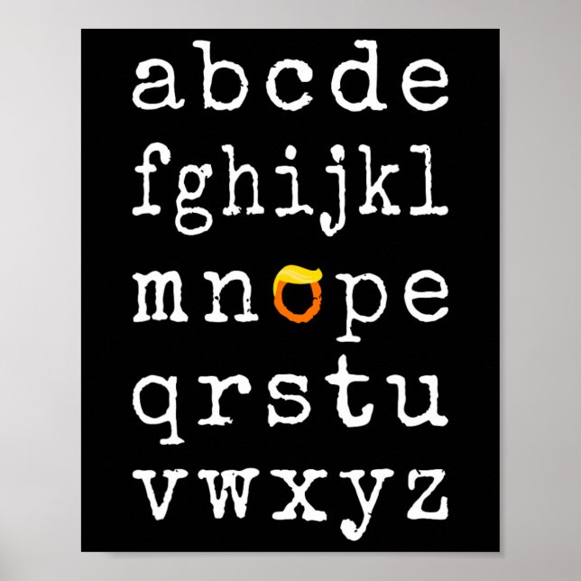 Poster Démocrates amusant Trump Élections anti-Trump (Devant)