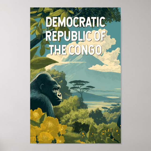 Poster Democratic Republic of the Congo Illustration (Devant)