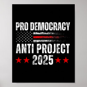 Poster Démocratie Anti Project 2025 Stop Project 2025 Ant