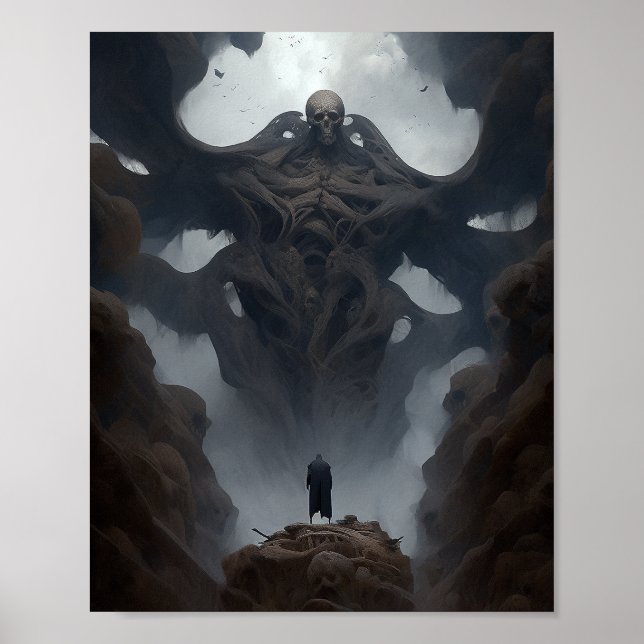 Poster Démon géant Créature Imaginaire foncé Horreur (Devant)