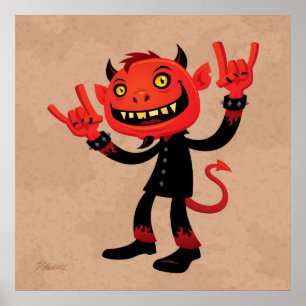 Poster Démon métallique lourd