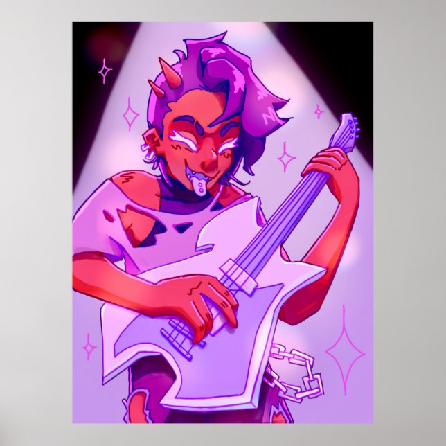 Poster Demon Rock Star (Devant)