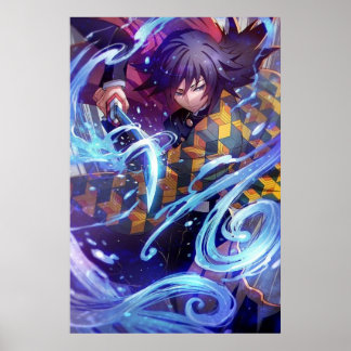 Poster Demon Slayer Kimestu no Yabai Giyu Tomioka