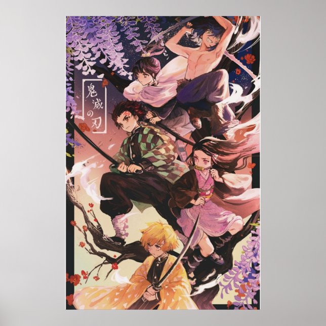 Poster Démon Tanjirou Nezuko Zenitsu Inosuke Shin (Devant)