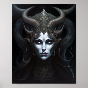 Poster Demon Woman Queen Dark Imaginaire Art