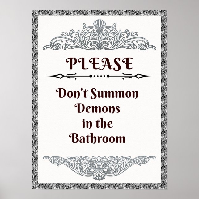 Poster Démons de salle de bain (Devant)