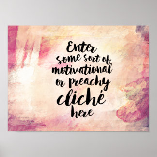 Poster démotivant sarcastique