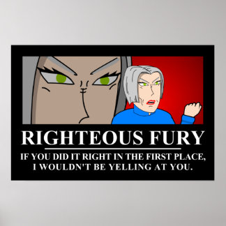Poster Démotivateur de fureur juste