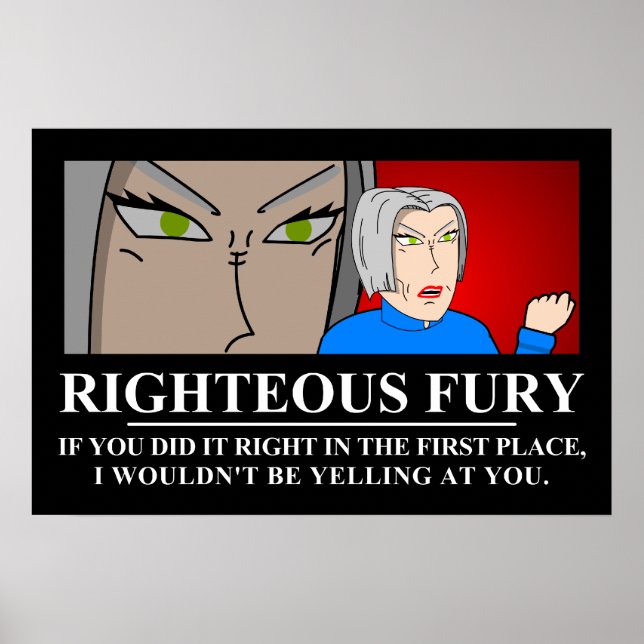 Poster Démotivateur de fureur juste (Devant)