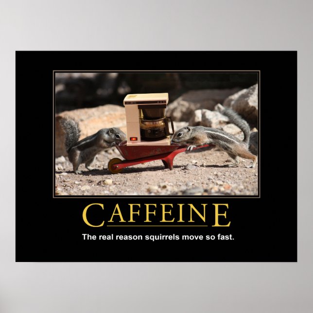 Poster démotivationnel : Caféine (Devant)