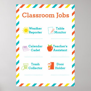 Poster d'emploi en classe - Chouettes