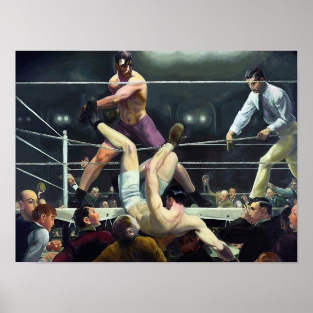 Poster Dempsey et Firpo par George Bellows (Devant)