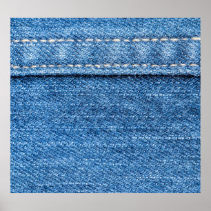 Poster Dénim Bleu : Jeans Classique Texture.