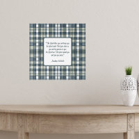 Denim Blue Sage Vert Blanc Plaid Blessing