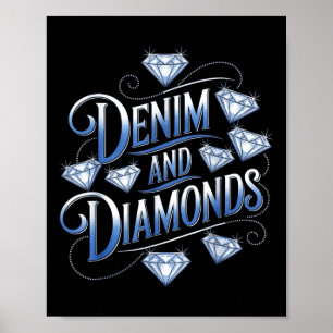 Poster Denim Et Diamonds Pays Ouest Bachelorette Pa
