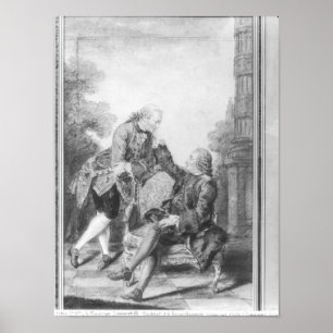 Poster Denis Diderot et Melchior, baron de Grimm