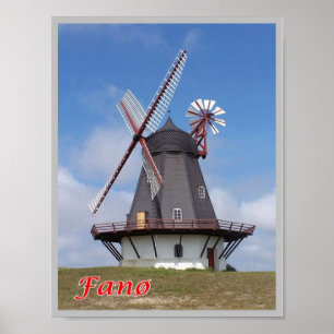 Poster Denmark - Fanø - lighthouse -