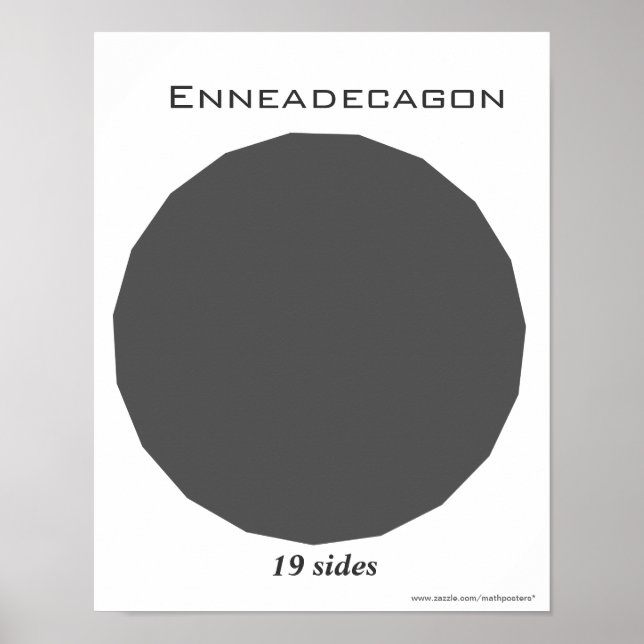 Poster d'Enneadecagon en Polygone (Devant)