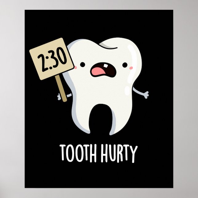 Poster Dent Hurty Dental Pun Dark BG (Devant)