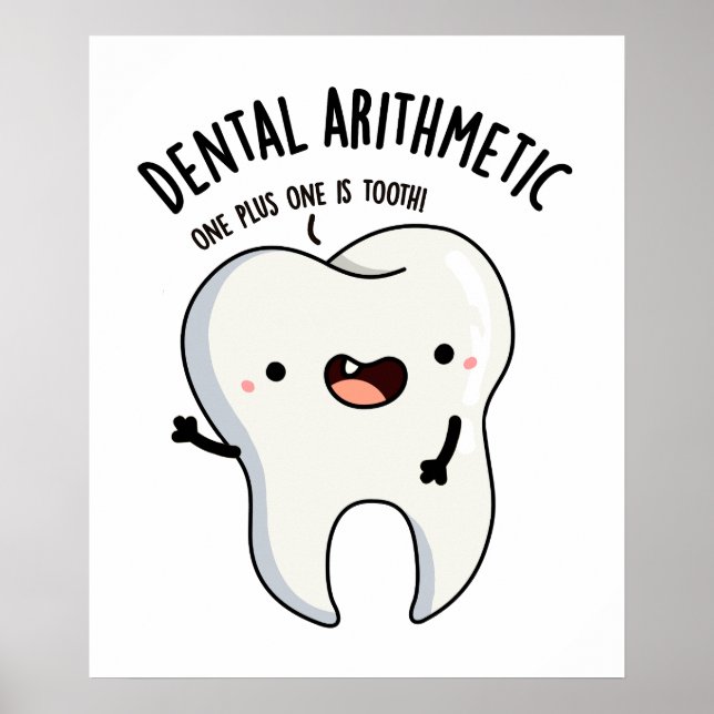 Poster Dental Arithmétique Funky Douille dentaire (Devant)