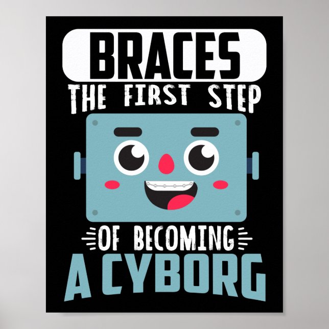 Poster Dental Braces Drôle Drôle Orthodontique Dentiste D (Devant)