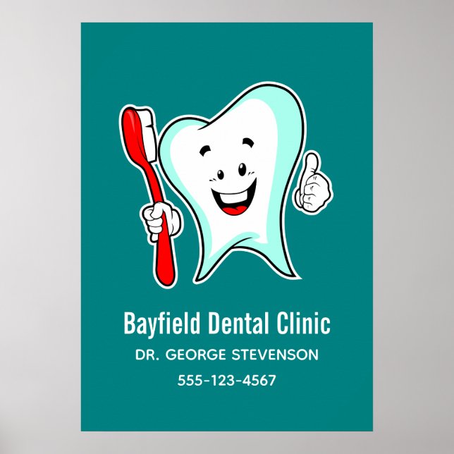 Poster Dental Care Happy Tooth (Devant)