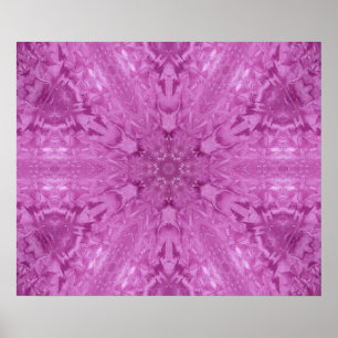 Poster Dentelle féminine rose Fléau de neige Kaleidosco