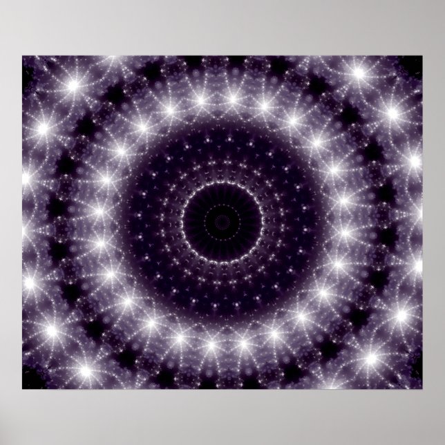 Poster Dentelle ronde noire et blanche fantaisie (Devant)