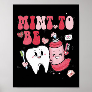 Poster Dentifrice et dentiste dentaire Mint To Be Saint-V