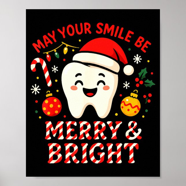 Poster Dentist Merry Christmas May Your Smile Be Merry An (Devant)