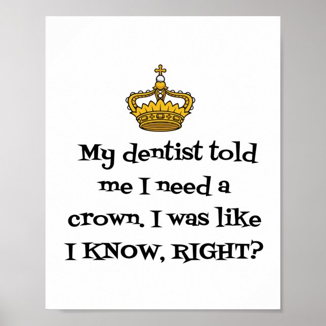 POSTER DENTISTE BESOIN COURONNE (Devant)