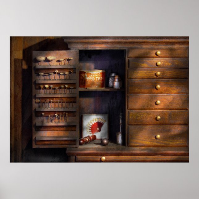 Poster Dentiste - Bourrage dentaire (Devant)