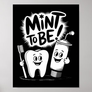 Poster Dentiste Drôle Saint-Valentin Menthe Pour Être Den
