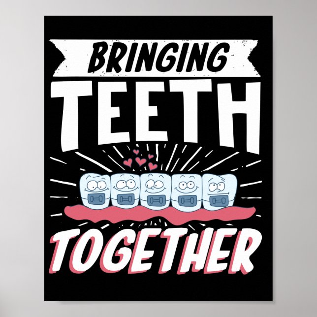 Poster Dentiste Orthodontique Dentaire Rassemblant Les De (Devant)
