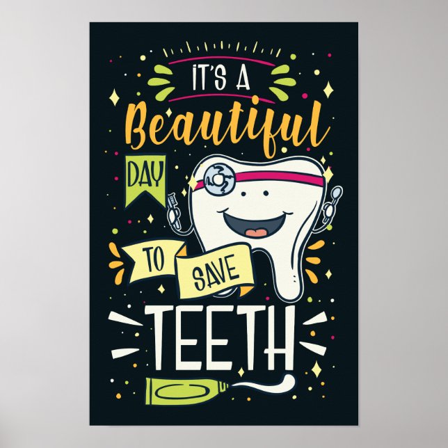 Poster Dentistes et Dental Hygienist Day pour sauver les  (Devant)