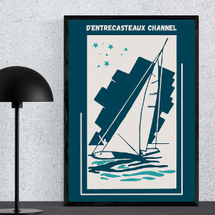 Poster D'entrecasteaux Channel, Australie - Voile Vintage