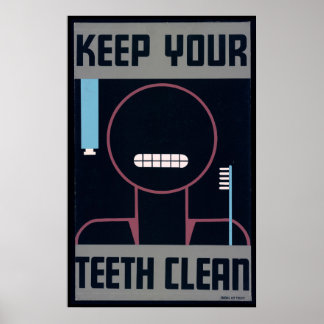 Poster Dents Photos Vintages non vérifiées Vieux Pictur e