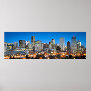 Poster Denver au crépuscule